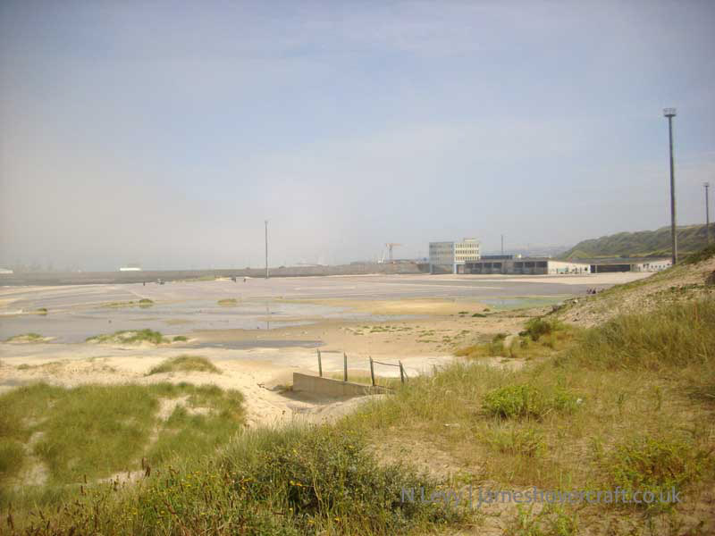 A recce of the derelict buildings of the old Boulogne Hoverport - Terminal end of the hoverpad (N Levy).